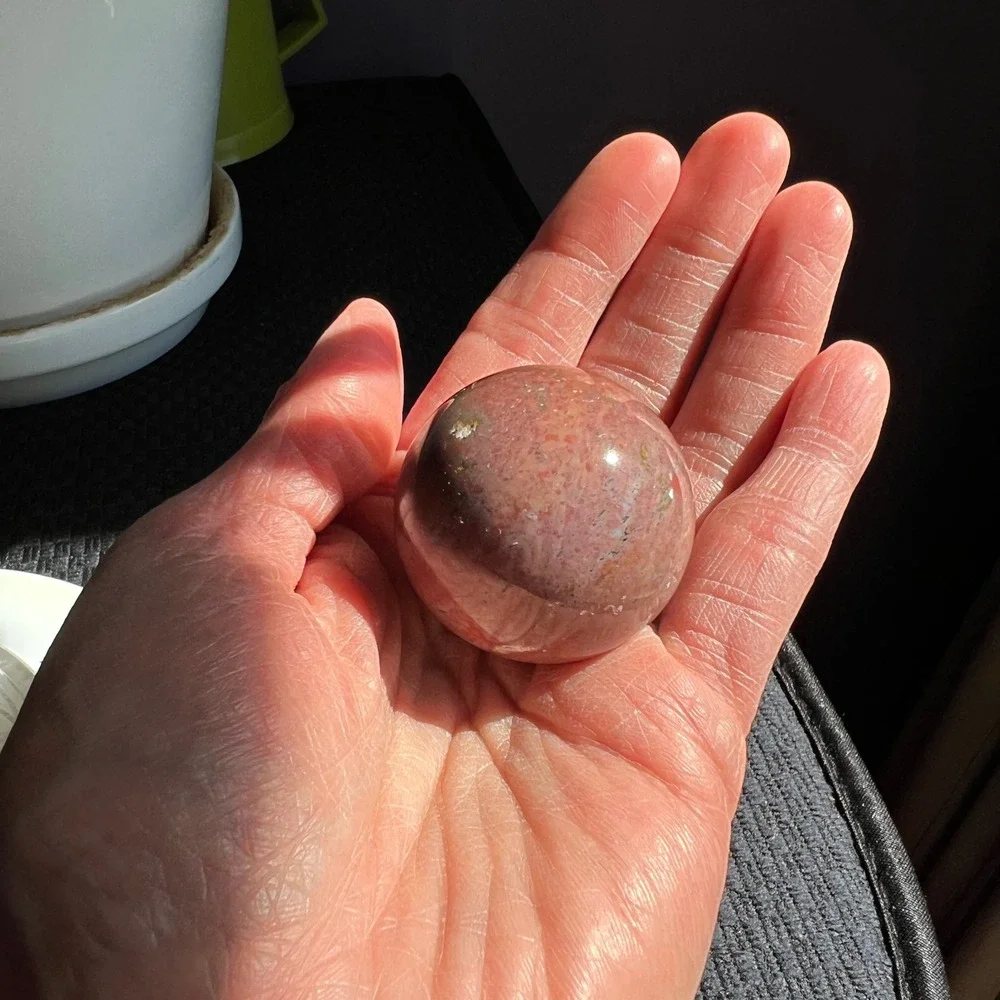 Mookaite Jasper Sphere Crystal Sphere Healing Stone Meditation Decor Stand